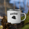 Tasse Ariège émaille blanche - Pour campeurs heureux