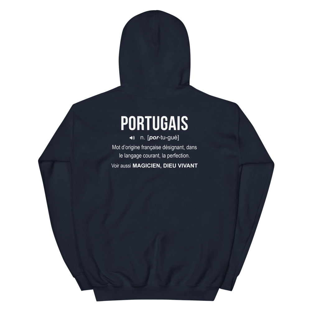 Définition Portugais - humour pour un cadeau - Sweat à capuche - Ici & Là - T-shirts & Souvenirs de chez toi