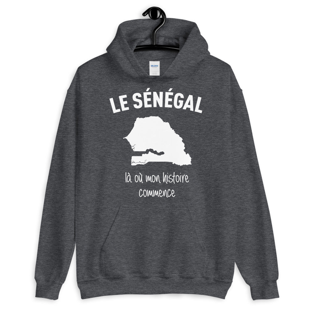 Sweatshirt Sénégal gris foncé - Le début de mon histoire