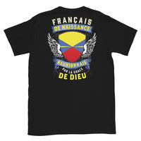 Thumbnail for T-shirt Réunion noir - texte humoristique sur les origines
