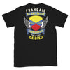 T-shirt Réunion noir - texte humoristique sur les origines