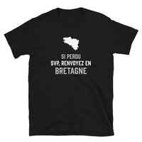 Thumbnail for T-shirt Bretagne noir - Si perdu, renvoyez en Bretagne