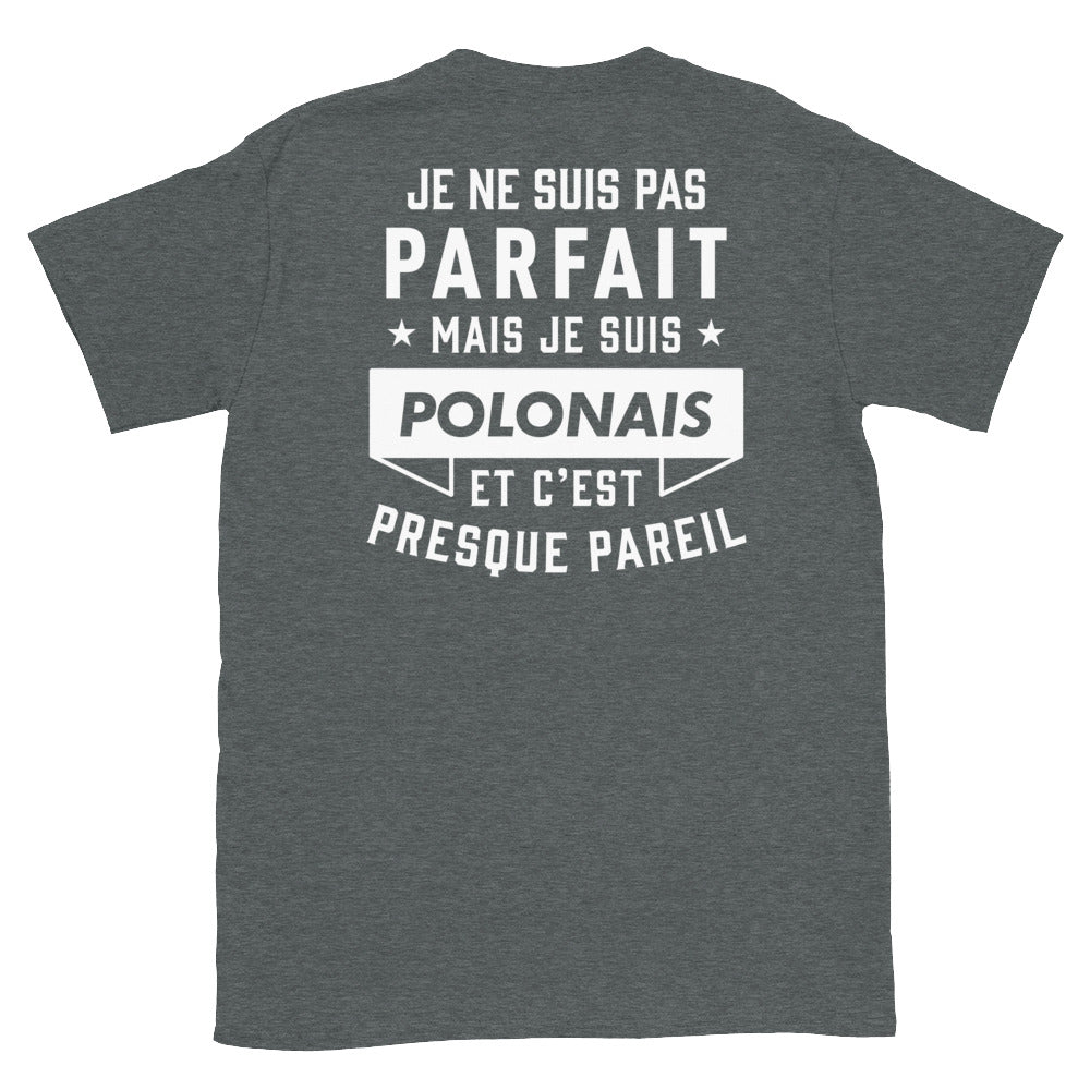 T-shirt Pologne bleu marine - Je ne suis pas parfait mais