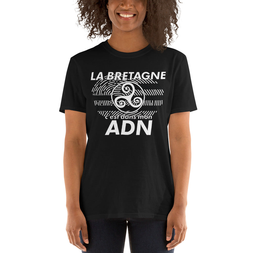 T-shirt Bretagne bleu marine dos - ADN local avec triskel