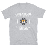 Thumbnail for T-shirt Béarn gris sportif - Le gars qui ne boit pas c'est un espion