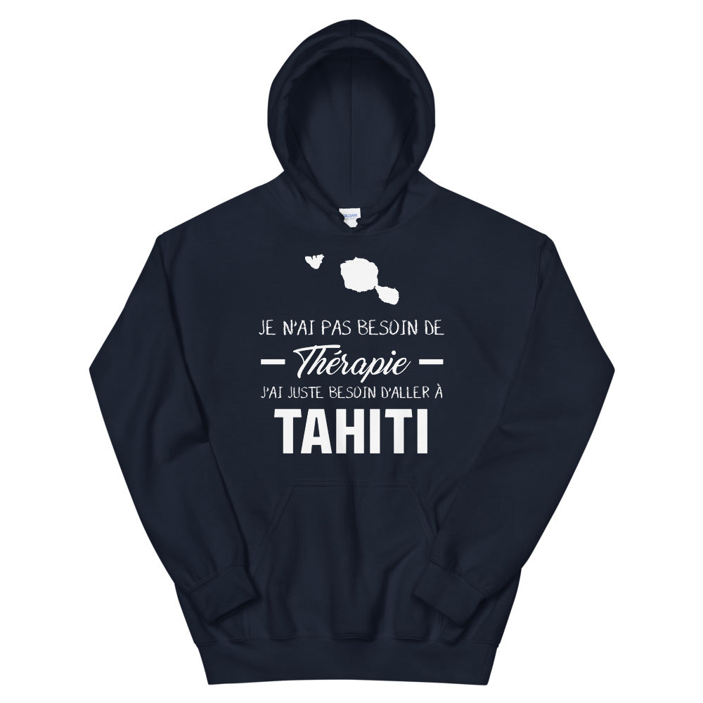Sweatshirt Tahiti bleu marine - Je n'ai pas besoin de thérapie