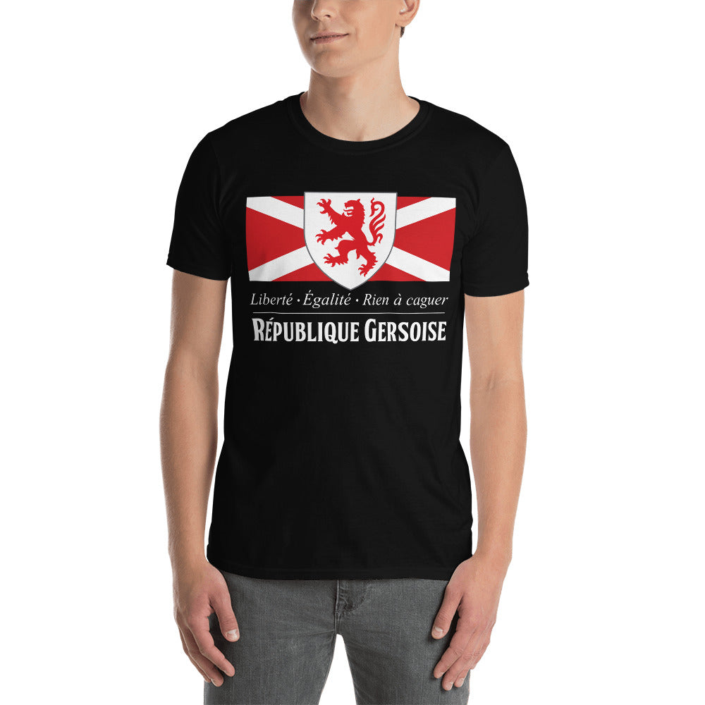 T-shirt Gers noir dos - Drapeau de l'union gasconne