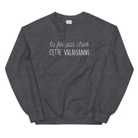 Thumbnail for Sweatshirt Valaisanne noir - Fée pas chier cette Valaisanne
