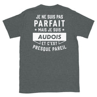 Thumbnail for T-shirt Aude bleu marine - Je ne suis pas parfait mais.