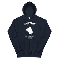 Thumbnail for Sweatshirt Aveyron gris foncé chiné dos - Là où notre histoire a commencé