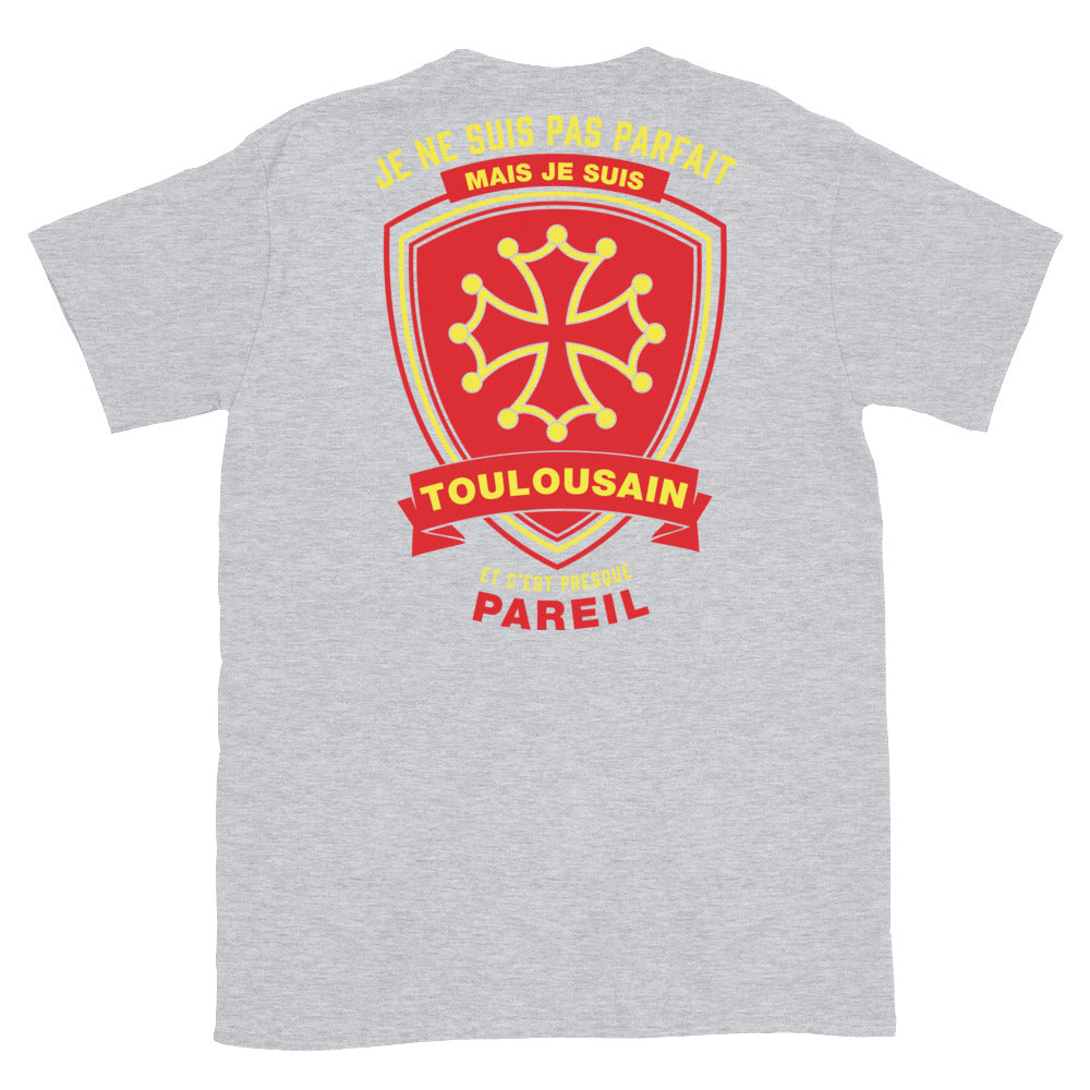 T-shirt Toulouse gris foncé - Je ne suis pas parfait mais Toulousain