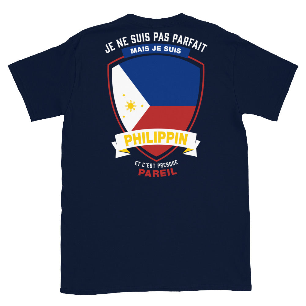 T-shirt Philippines noir dos - Je ne suis pas parfait mais.