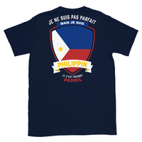 Thumbnail for T-shirt Philippines noir dos - Je ne suis pas parfait mais.