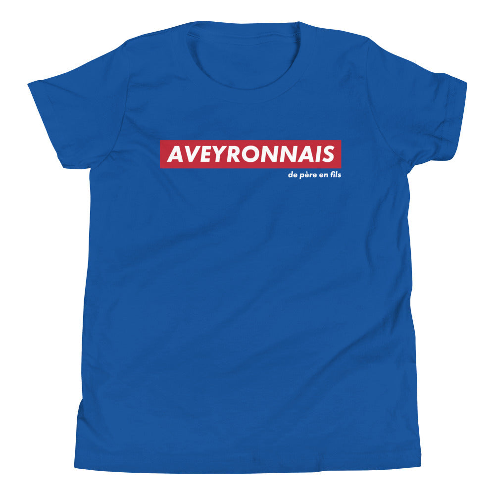 Aveyronnais de père en fils - T-shirt Manches Courtes pour Adolescent - Ici & Là - T-shirts & Souvenirs de chez toi