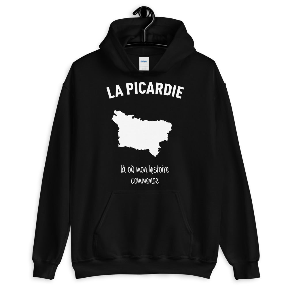 Sweatshirt Picardie noir - Histoire et fierté locale