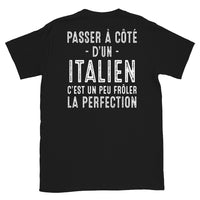 Thumbnail for T-shirt Italie noir - Frôler la perfection avec humour