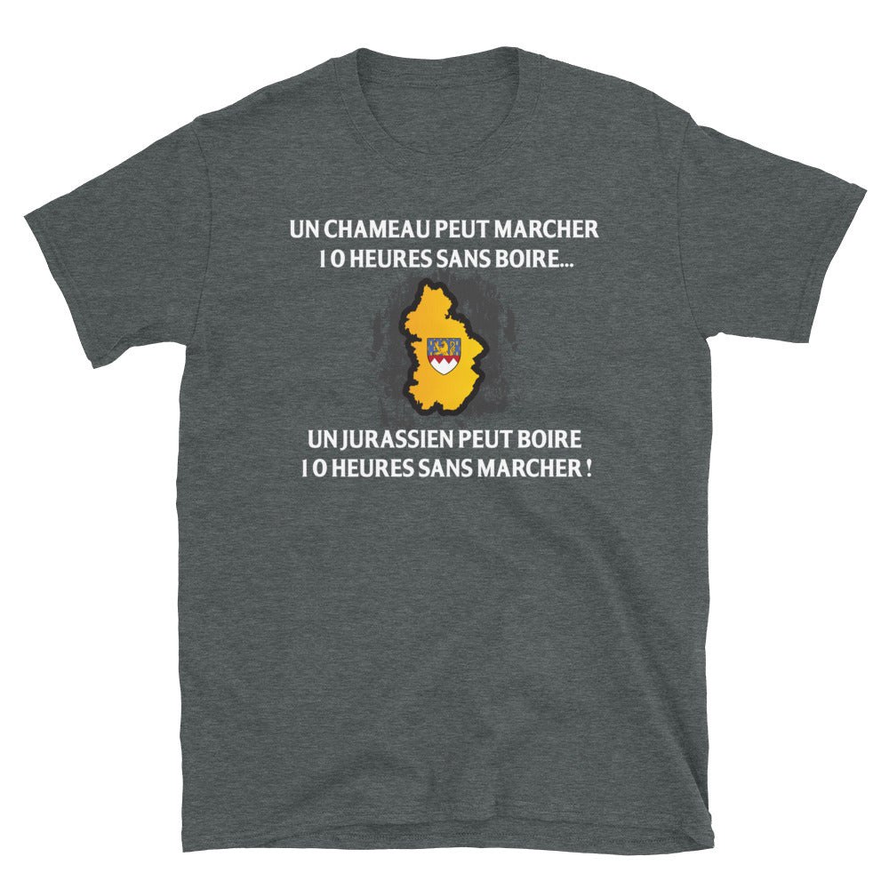 T-shirt Jurassien gris foncé dos - Humour local pour les fiers