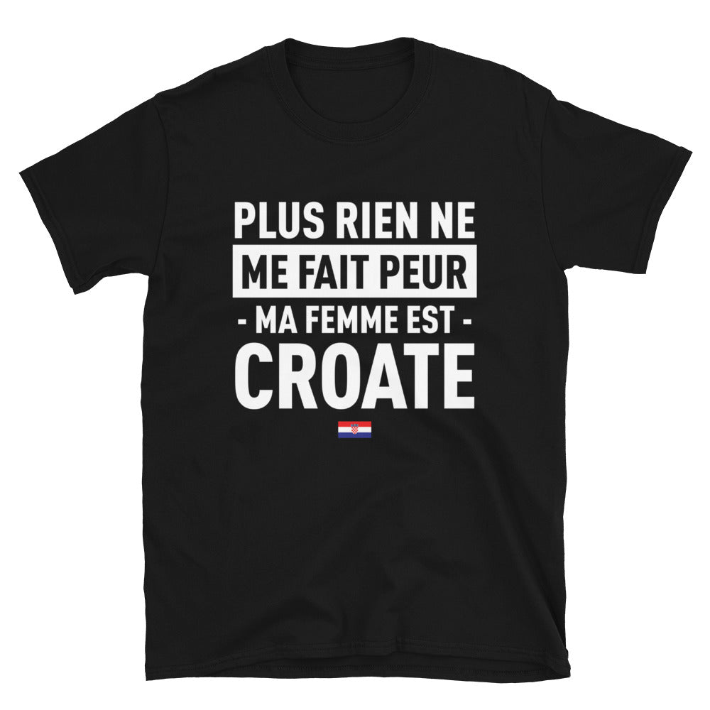 T-shirt Croatie gris foncé - Ma femme est croate