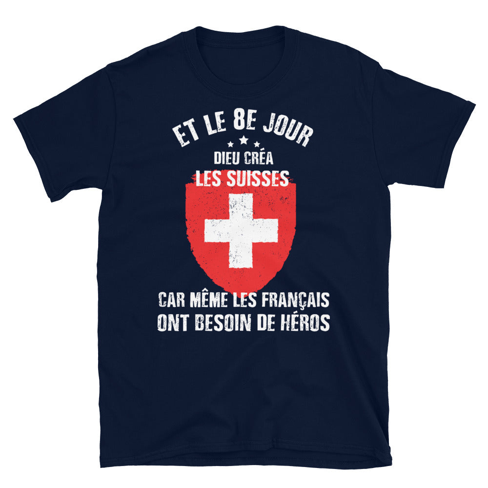 8e-jour-suisses T-shirt Standard - Ici & Là - T-shirts & Souvenirs de chez toi