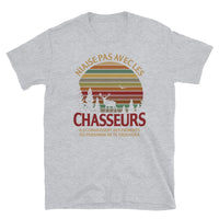 Thumbnail for T-shirt chasseurs gris foncé - Niaise pas avec les chasseurs