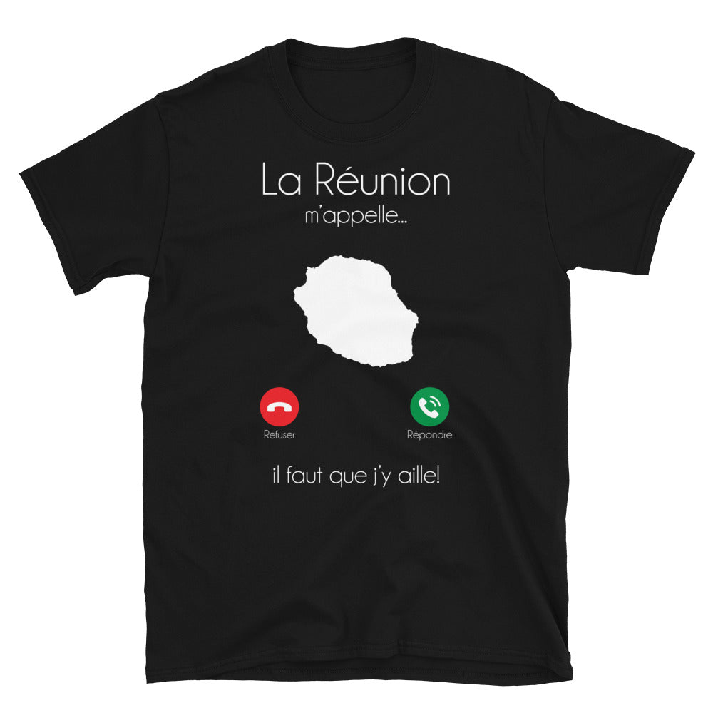 T-shirt La Réunion gris foncé dos - M'appelle, design humoristique