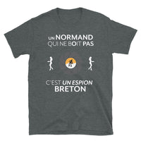 Thumbnail for T-shirt Normandie gris foncé - L'espion qui ne boit pas