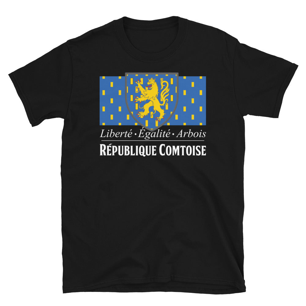 T-shirt Franche-Comté noir - Liberté Égalité Arbois