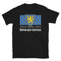 Thumbnail for T-shirt Franche-Comté noir - Liberté Égalité Arbois
