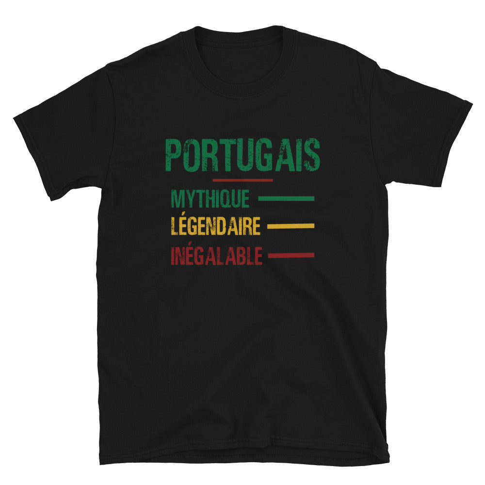 T-shirt Portugal noir - Mythique et légendaire