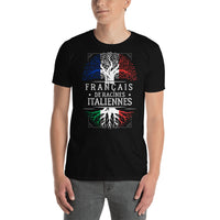 Thumbnail for T-shirt Italie noir dos - Arbre des racines italiennes
