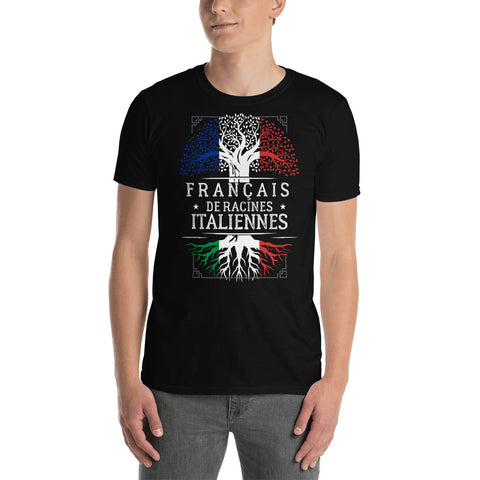 Français de Racines Italiennes - T-shirts Unisexe Standard - Ici & Là - T-shirts & Souvenirs de chez toi