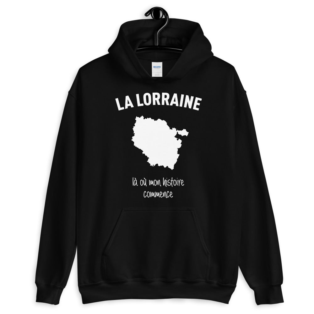 Sweatshirt Lorraine noir - Histoire et fierté locale