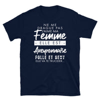 Thumbnail for T-shirt Aveyron bleu marine dos - Ne me drague pas