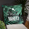Coussin Tahiti carré - design souvenir pour des siestes douces