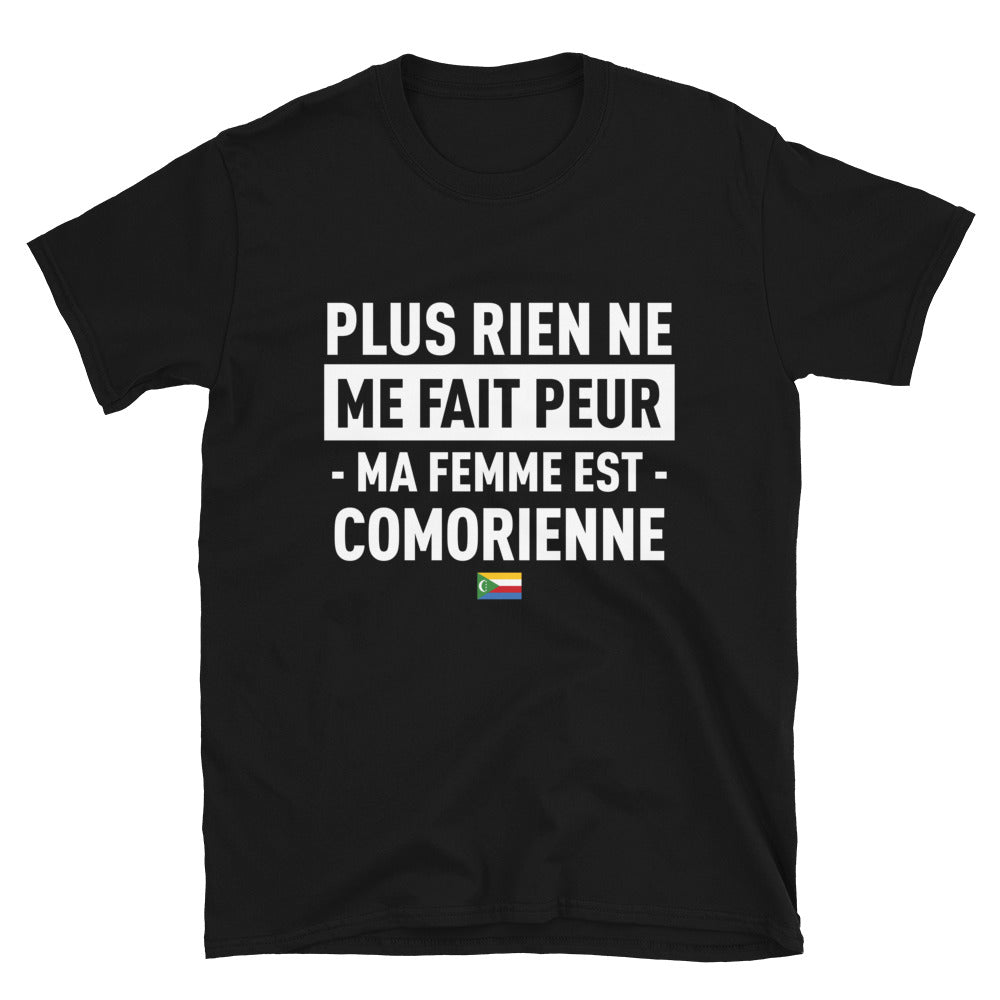 T-shirt Comorien noir - Plus rien ne me fait peur ma femme est