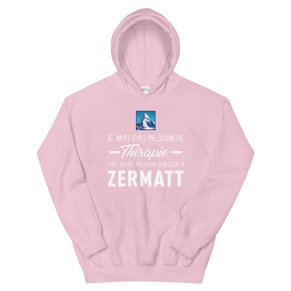 Zermatt Thérapie - Sweatshirt à capuche - Ici & Là - T-shirts & Souvenirs de chez toi