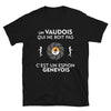 T-shirt Vaud noir - Le gars qui ne boit pas c'est un espion