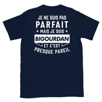 Thumbnail for T-shirt Bigourdan noir dos - Je ne suis pas parfait mais
