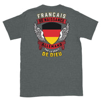 Thumbnail for T-shirt Français gris foncé - Fierté et humour de nos origines