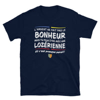 Thumbnail for T-shirt Lozérienne gris foncé - L'argent n'achète pas le bonheur