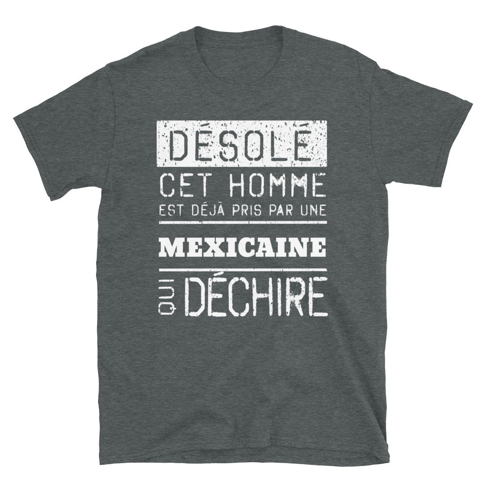 T-shirt Mexicaine bleu marine - Désolé ce mec est pris
