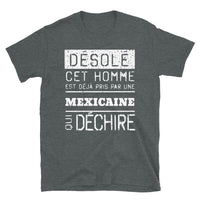 Thumbnail for T-shirt Mexicaine bleu marine - Désolé ce mec est pris