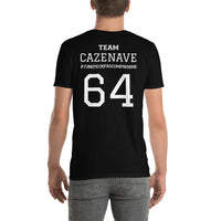 Thumbnail for T-shirt unisexe noir dos - Éditez votre nom de famille