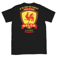 Thumbnail for T-shirt Belgique noir - Je ne suis pas parfait mais Belge face