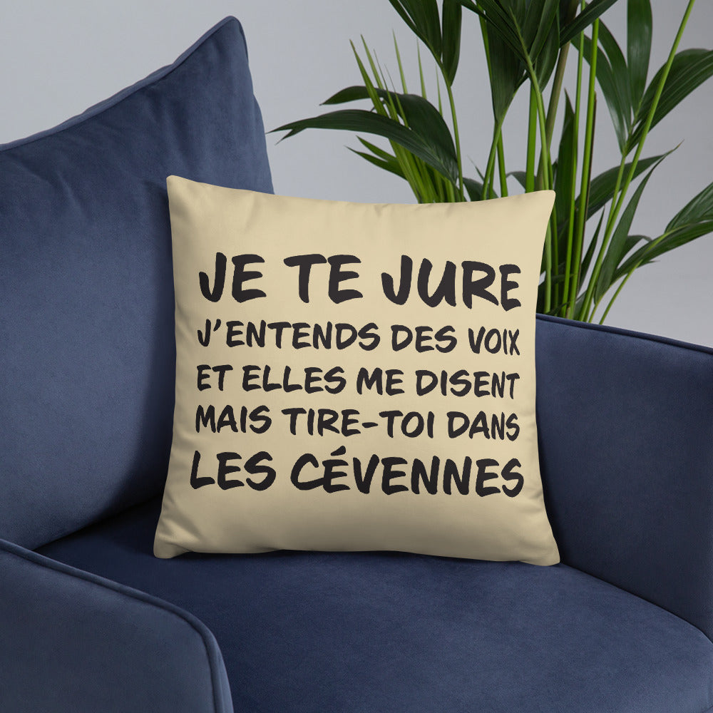 Coussin Cévennes - Tire toi dans les Cévennes, confort et humour