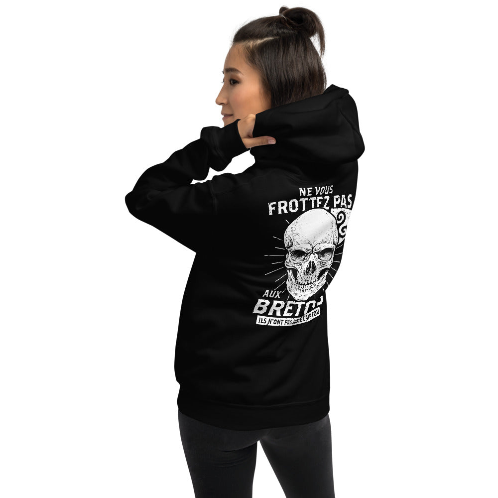 Sweatshirt Bretagne gris foncé - Ne vous frottez pas aux Bretons