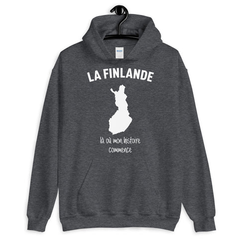 Finlande là où mon histoire commence - Sweatshirt à capuche - Ici & Là - T-shirts & Souvenirs de chez toi