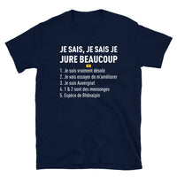 Thumbnail for T-shirt Auvergne noir dos - Je jure beaucoup
