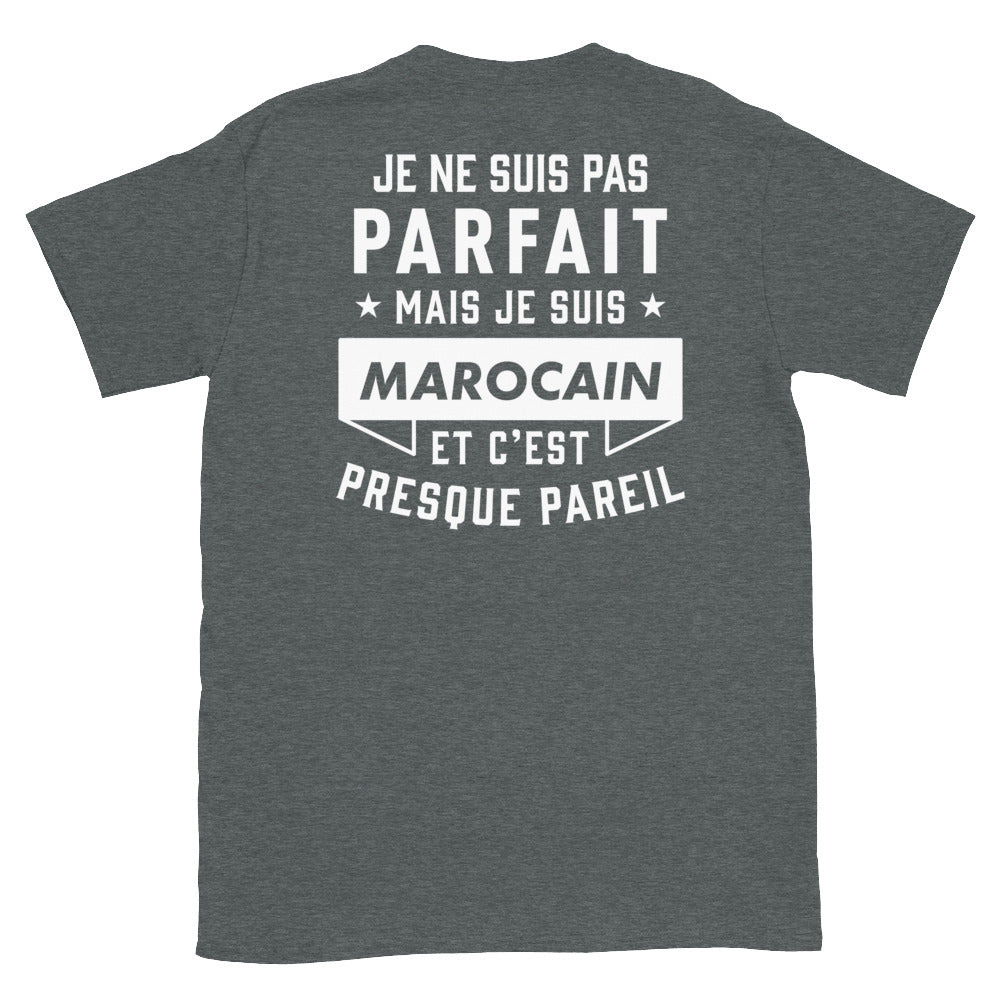T-shirt Maroc bleu marine - Je ne suis pas parfait mais.