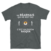Thumbnail for T-shirt Béarn gris foncé - Le gars qui ne boit pas c'est un espion